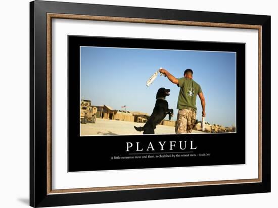 Playful: Inspirational Quote and Motivational Poster-null-Framed Photographic Print