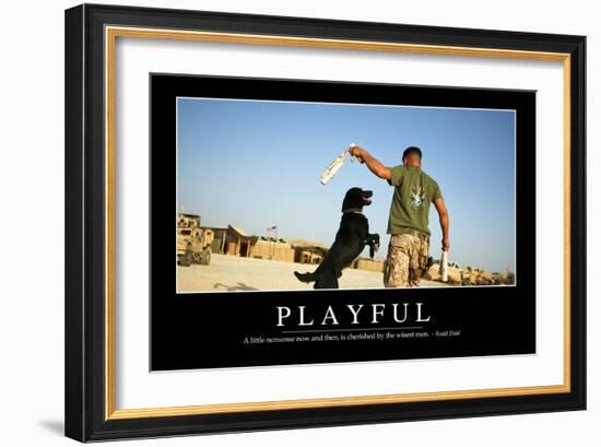 Playful: Inspirational Quote and Motivational Poster-null-Framed Photographic Print