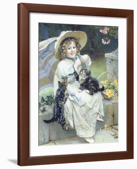 Playful Kittens-Arthur Elsley-Framed Premium Giclee Print