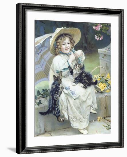 Playful Kittens-Arthur Elsley-Framed Premium Giclee Print