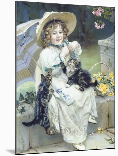 Playful Kittens-Arthur Elsley-Mounted Premium Giclee Print