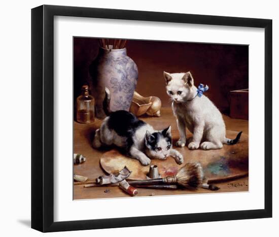 Playful Kittens-Carl Reichert-Framed Art Print