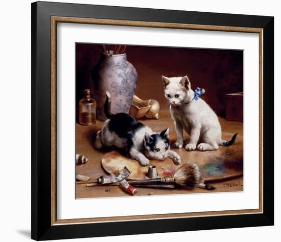 Playful Kittens-Carl Reichert-Framed Art Print