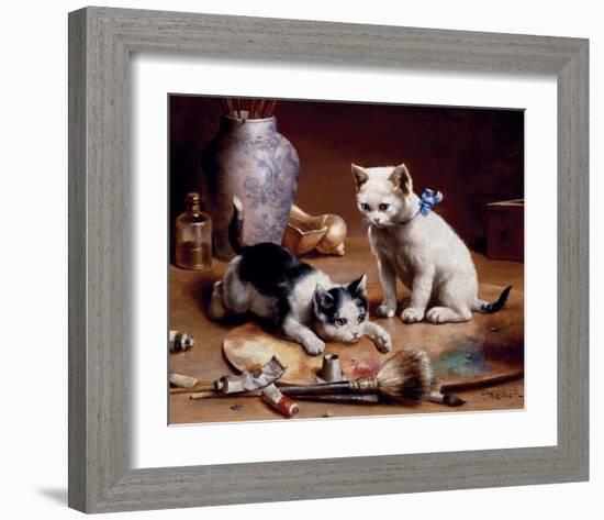 Playful Kittens-Carl Reichert-Framed Art Print