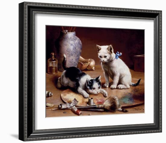 Playful Kittens-Carl Reichert-Framed Art Print