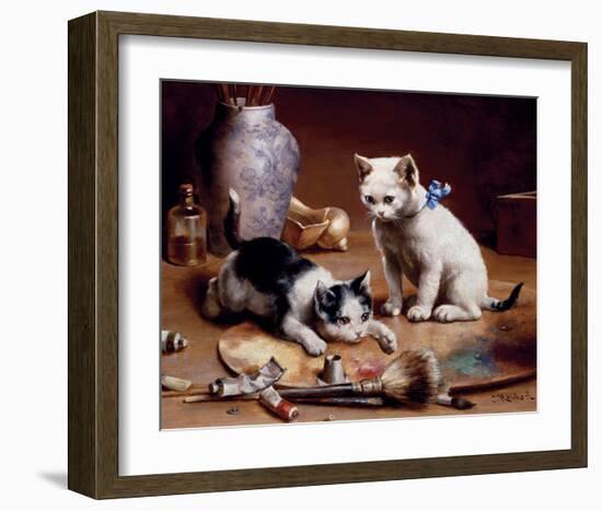 Playful Kittens-Carl Reichert-Framed Art Print