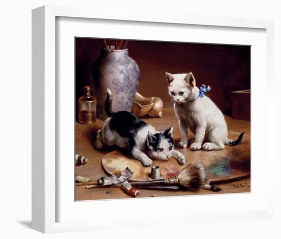 Playful Kittens-Carl Reichert-Framed Art Print