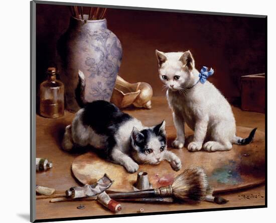 Playful Kittens-Carl Reichert-Mounted Art Print