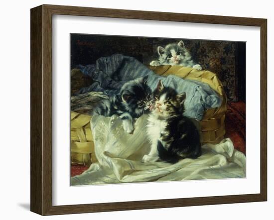 Playful Kittens-Julius Adam-Framed Giclee Print