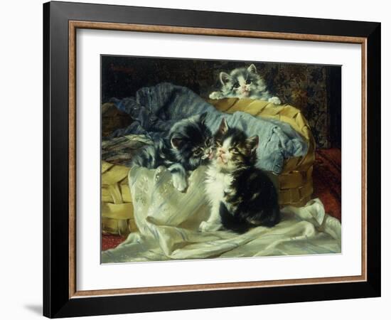 Playful Kittens-Julius Adam-Framed Giclee Print