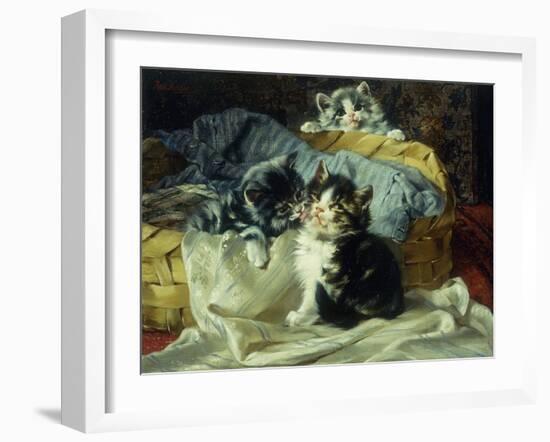 Playful Kittens-Julius Adam-Framed Giclee Print