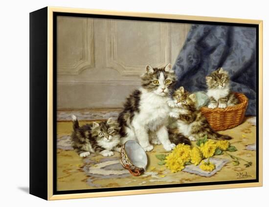 Playful Kittens-Daniel Merlin-Framed Premier Image Canvas