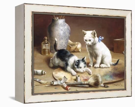 Playful Kittens-Carl Reichert-Framed Premier Image Canvas