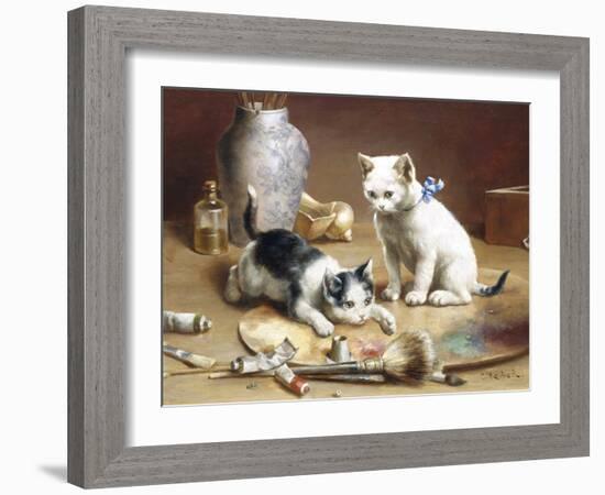 Playful Kittens-Carl Reichert-Framed Giclee Print