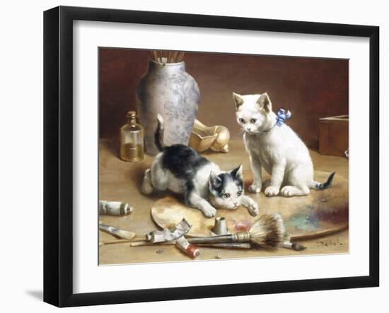 Playful Kittens-Carl Reichert-Framed Giclee Print