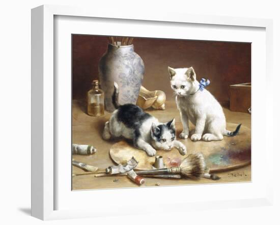 Playful Kittens-Carl Reichert-Framed Giclee Print