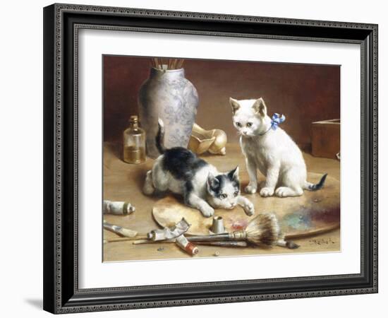 Playful Kittens-Carl Reichert-Framed Giclee Print