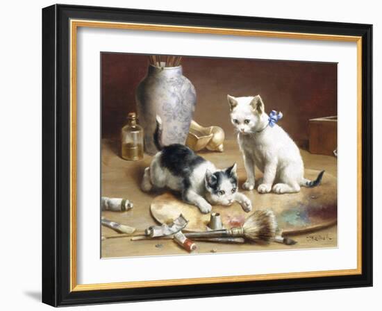 Playful Kittens-Carl Reichert-Framed Giclee Print