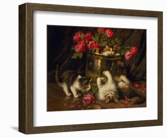 Playful Kittens-Leon-Charles Huber-Framed Giclee Print