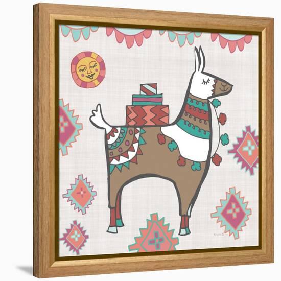 Playful Llamas I-Farida Zaman-Framed Stretched Canvas