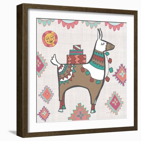 Playful Llamas I-Farida Zaman-Framed Art Print