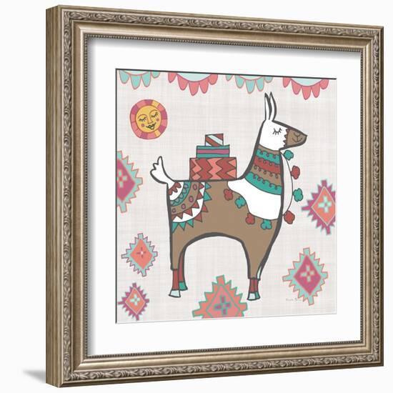 Playful Llamas I-Farida Zaman-Framed Art Print