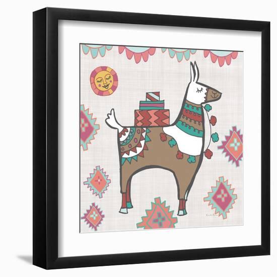 Playful Llamas I-Farida Zaman-Framed Art Print