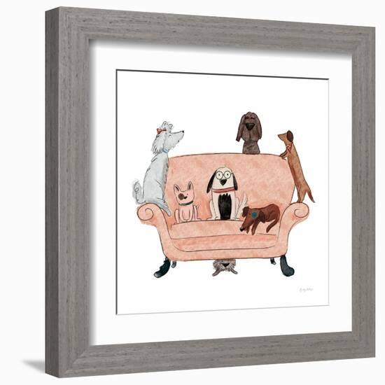 Playful Pets Dogs I-Becky Thorns-Framed Art Print