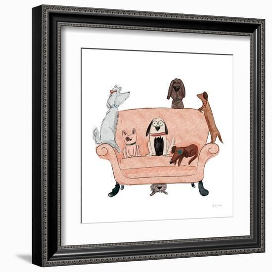 Playful Pets Dogs I-Becky Thorns-Framed Art Print