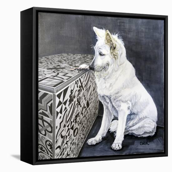 Playful Pup I-Carol Dillon-Framed Stretched Canvas