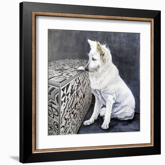 Playful Pup I-Carol Dillon-Framed Art Print