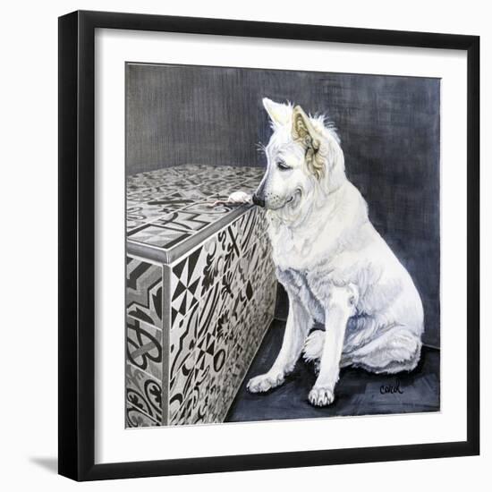 Playful Pup I-Carol Dillon-Framed Art Print