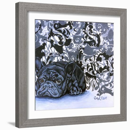 Playful Pup V-Carol Dillon-Framed Art Print