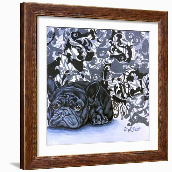 Playful Pup V-Carol Dillon-Framed Art Print