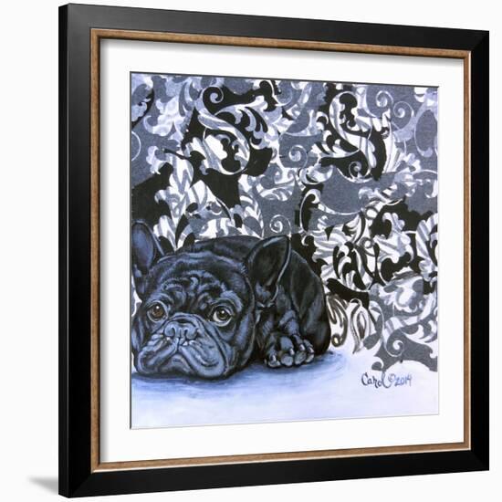 Playful Pup V-Carol Dillon-Framed Art Print