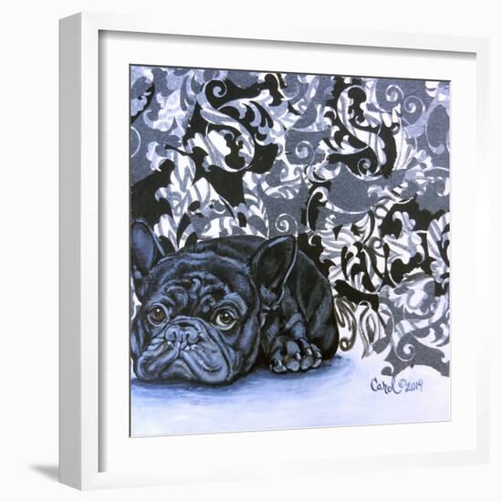 Playful Pup V-Carol Dillon-Framed Art Print