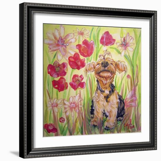 Playful Pup X-Carol Dillon-Framed Art Print