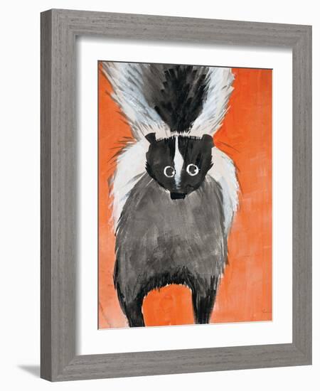 Playful Skunk-Madelaine Morris-Framed Art Print