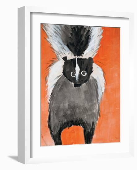 Playful Skunk-Madelaine Morris-Framed Art Print