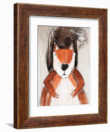 Playful Squirrel-Madelaine Morris-Framed Art Print