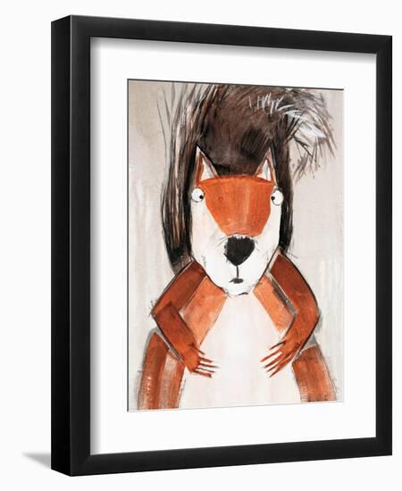 Playful Squirrel-Madelaine Morris-Framed Art Print