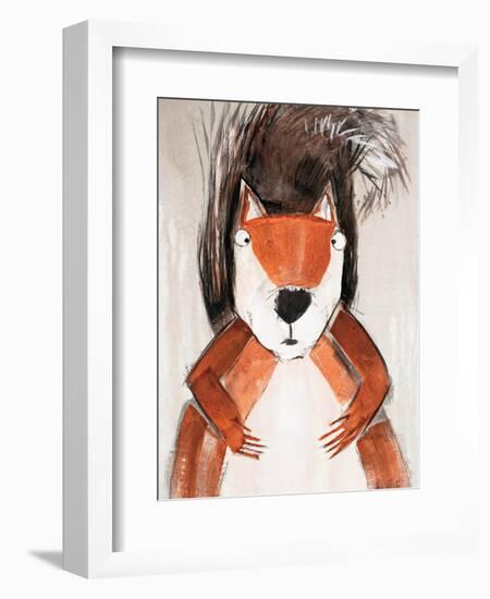 Playful Squirrel-Madelaine Morris-Framed Art Print