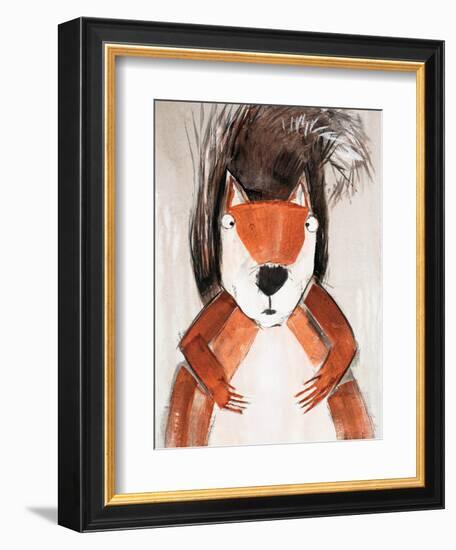 Playful Squirrel-Madelaine Morris-Framed Art Print