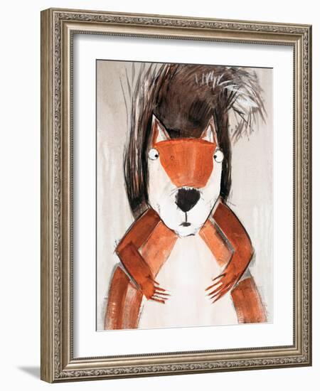 Playful Squirrel-Madelaine Morris-Framed Art Print