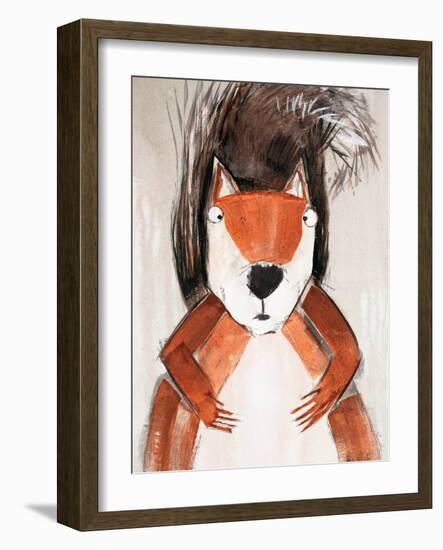 Playful Squirrel-Madelaine Morris-Framed Art Print