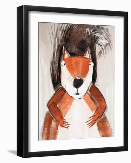 Playful Squirrel-Madelaine Morris-Framed Art Print