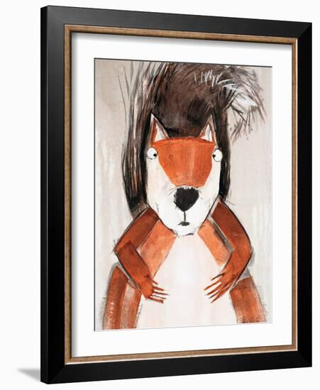 Playful Squirrel-Madelaine Morris-Framed Art Print