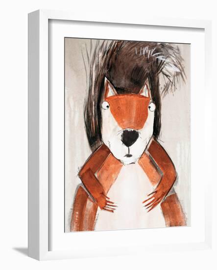 Playful Squirrel-Madelaine Morris-Framed Art Print