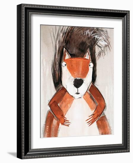 Playful Squirrel-Madelaine Morris-Framed Art Print