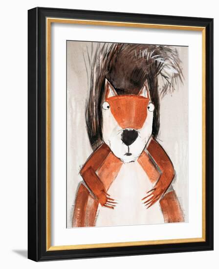 Playful Squirrel-Madelaine Morris-Framed Art Print